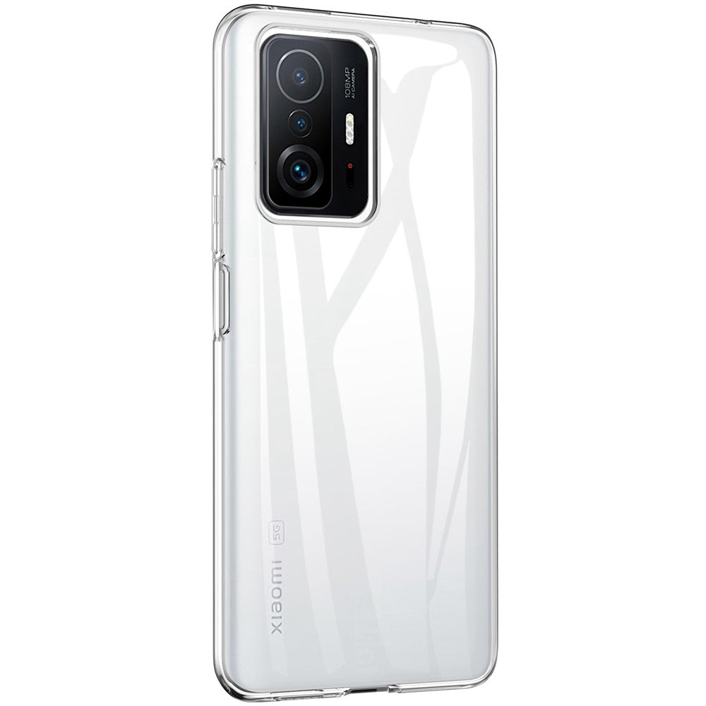 Transparent Soft TPU Protective Phone Case with Tempered Glass Screen Protector for Xiaomi 11T/11T Pro