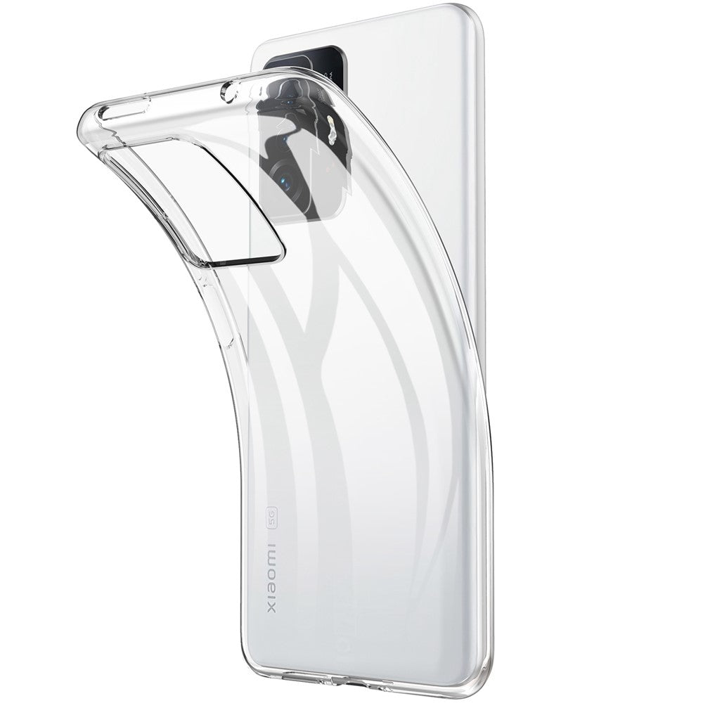 Transparent Soft TPU Protective Phone Case with Tempered Glass Screen Protector for Xiaomi 11T/11T Pro
