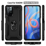 Ring Kickstand Function Anti-scratch Shockproof Hard PC Soft TPU Protective Case for Xiaomi Redmi Note 11 5G (China) (MediaTek)/Redmi Note 11T 5G/Note 11S 5G