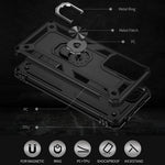 Drop-proof Anti-scratch Hard PC Soft TPU Mobile Phone Case with Ring Kickstand for Xiaomi Redmi Note 11 Pro 5G (China) (MediaTek)/Note 11 Pro+ 5G