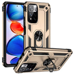 Drop-proof Anti-scratch Hard PC Soft TPU Mobile Phone Case with Ring Kickstand for Xiaomi Redmi Note 11 Pro 5G (China) (MediaTek)/Note 11 Pro+ 5G