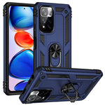 Drop-proof Anti-scratch Hard PC Soft TPU Mobile Phone Case with Ring Kickstand for Xiaomi Redmi Note 11 Pro 5G (China) (MediaTek)/Note 11 Pro+ 5G