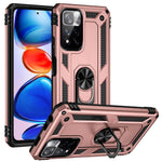 Drop-proof Anti-scratch Hard PC Soft TPU Mobile Phone Case with Ring Kickstand for Xiaomi Redmi Note 11 Pro 5G (China) (MediaTek)/Note 11 Pro+ 5G