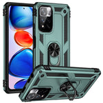 Drop-proof Anti-scratch Hard PC Soft TPU Mobile Phone Case with Ring Kickstand for Xiaomi Redmi Note 11 Pro 5G (China) (MediaTek)/Note 11 Pro+ 5G