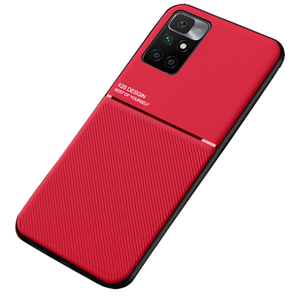 Stötsäkert mobilfodral TPU-mobilskal PU-läder stötsäkert mobilfodral med inbyggd magnetisk metallplåt för Xiaomi Redmi Note 11 4G (MediaTek)/Redmi 10 4G (2021)/Redmi 10 2022 4G