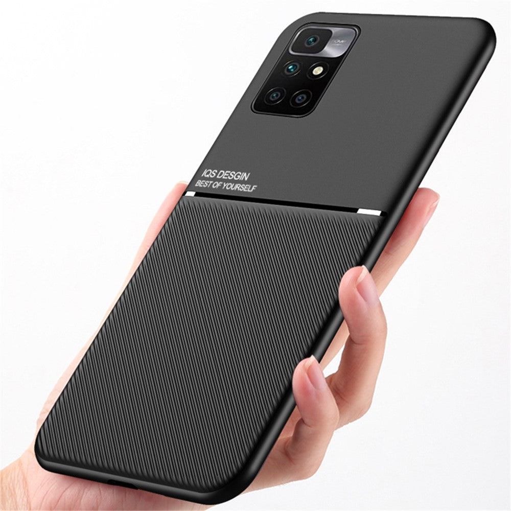 Stötsäkert mobilfodral TPU-mobilskal PU-läder stötsäkert mobilfodral med inbyggd magnetisk metallplåt för Xiaomi Redmi Note 11 4G (MediaTek)/Redmi 10 4G (2021)/Redmi 10 2022 4G