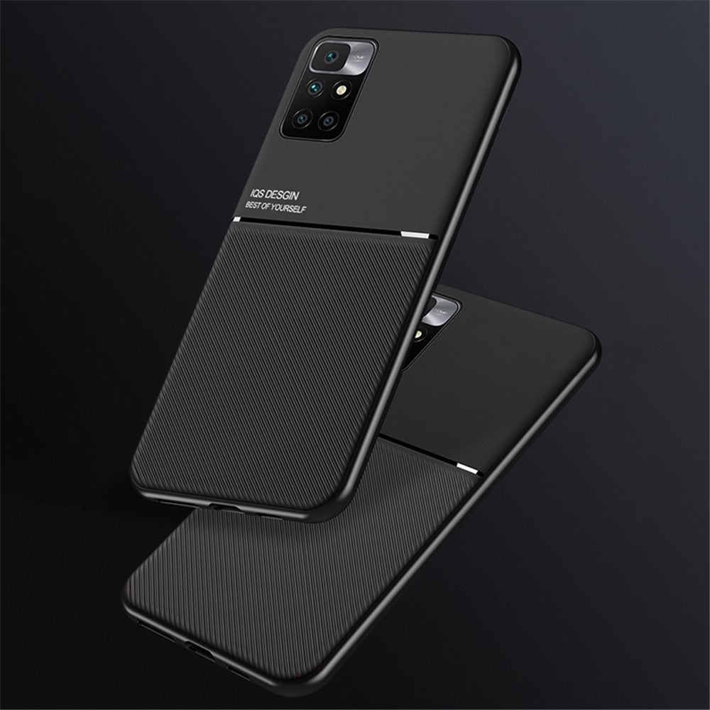 Stötsäkert mobilfodral TPU-mobilskal PU-läder stötsäkert mobilfodral med inbyggd magnetisk metallplåt för Xiaomi Redmi Note 11 4G (MediaTek)/Redmi 10 4G (2021)/Redmi 10 2022 4G