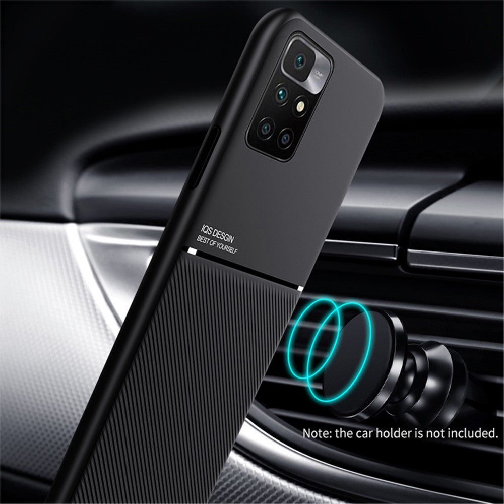 Stötsäkert mobilfodral TPU-mobilskal PU-läder stötsäkert mobilfodral med inbyggd magnetisk metallplåt för Xiaomi Redmi Note 11 4G (MediaTek)/Redmi 10 4G (2021)/Redmi 10 2022 4G