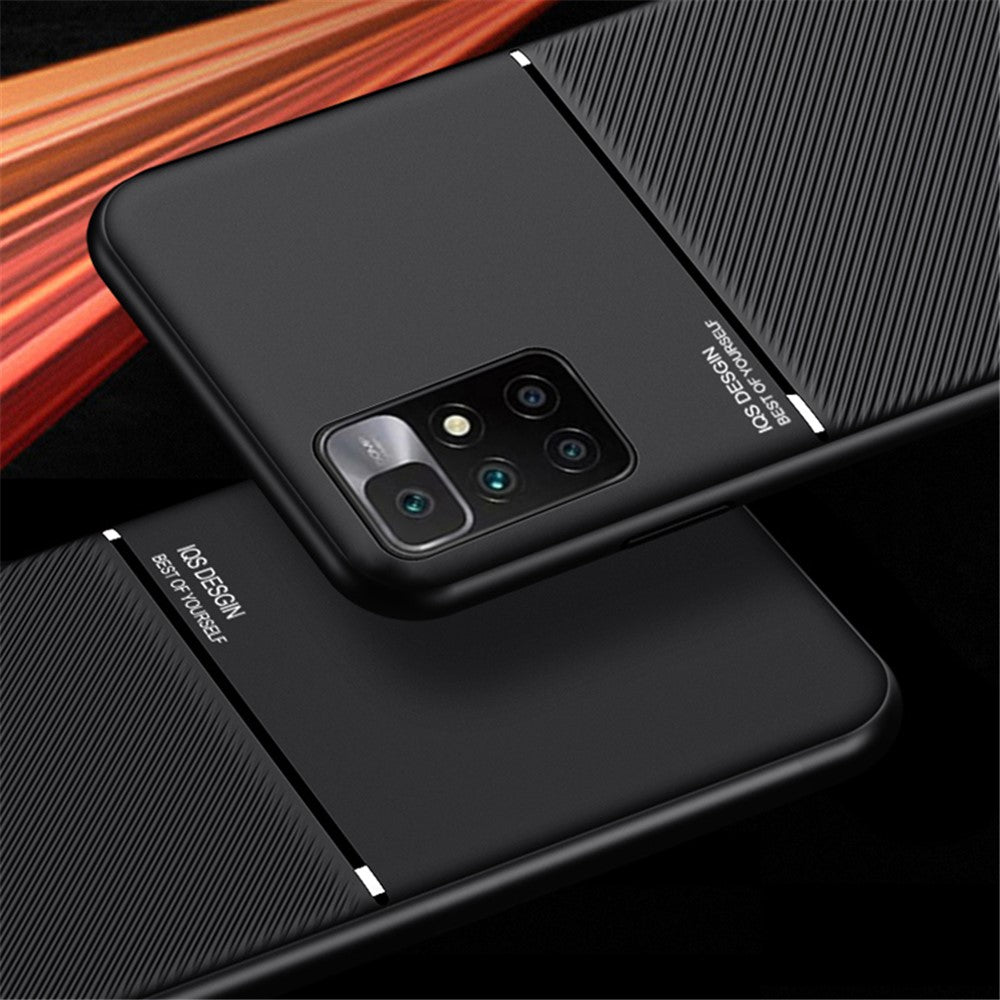 Stötsäkert mobilfodral TPU-mobilskal PU-läder stötsäkert mobilfodral med inbyggd magnetisk metallplåt för Xiaomi Redmi Note 11 4G (MediaTek)/Redmi 10 4G (2021)/Redmi 10 2022 4G