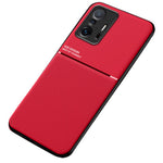 Tekstureret mobilcover i TPU + PU-læder, stødsikkert mobilcover med indbygget magnetisk metalplade til Xiaomi 11T Pro / Xiaomi 11T