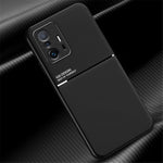 Tekstureret mobilcover i TPU + PU-læder, stødsikkert mobilcover med indbygget magnetisk metalplade til Xiaomi 11T Pro / Xiaomi 11T
