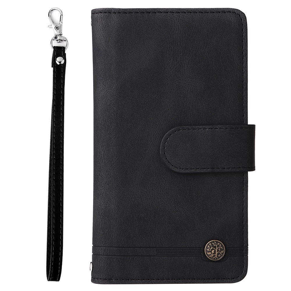 For Xiaomi Redmi Note 11 5G (China) (MediaTek) / Note 11T 5G / Note 11S 5G  Zipper Wallet Case PU Leather Flip Stand Stripes Imprinted Phone Cover