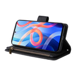 For Xiaomi Redmi Note 11 5G (China) (MediaTek) / Note 11T 5G / Note 11S 5G  Zipper Wallet Case PU Leather Flip Stand Stripes Imprinted Phone Cover