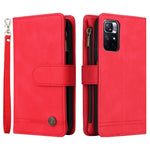 For Xiaomi Redmi Note 11 5G (China) (MediaTek) / Note 11T 5G / Note 11S 5G  Zipper Wallet Case PU Leather Flip Stand Stripes Imprinted Phone Cover