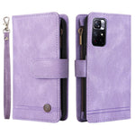 For Xiaomi Redmi Note 11 5G (China) (MediaTek) / Note 11T 5G / Note 11S 5G  Zipper Wallet Case PU Leather Flip Stand Stripes Imprinted Phone Cover
