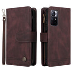 For Xiaomi Redmi Note 11 5G (China) (MediaTek) / Note 11T 5G / Note 11S 5G  Zipper Wallet Case PU Leather Flip Stand Stripes Imprinted Phone Cover