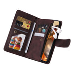 Stripes Imprinted Skin-touch PU Leather Zipper Wallet Stand Case Multiple Card Slots Holder Protective Cover with Strap for Xiaomi 11T / 11T Pro