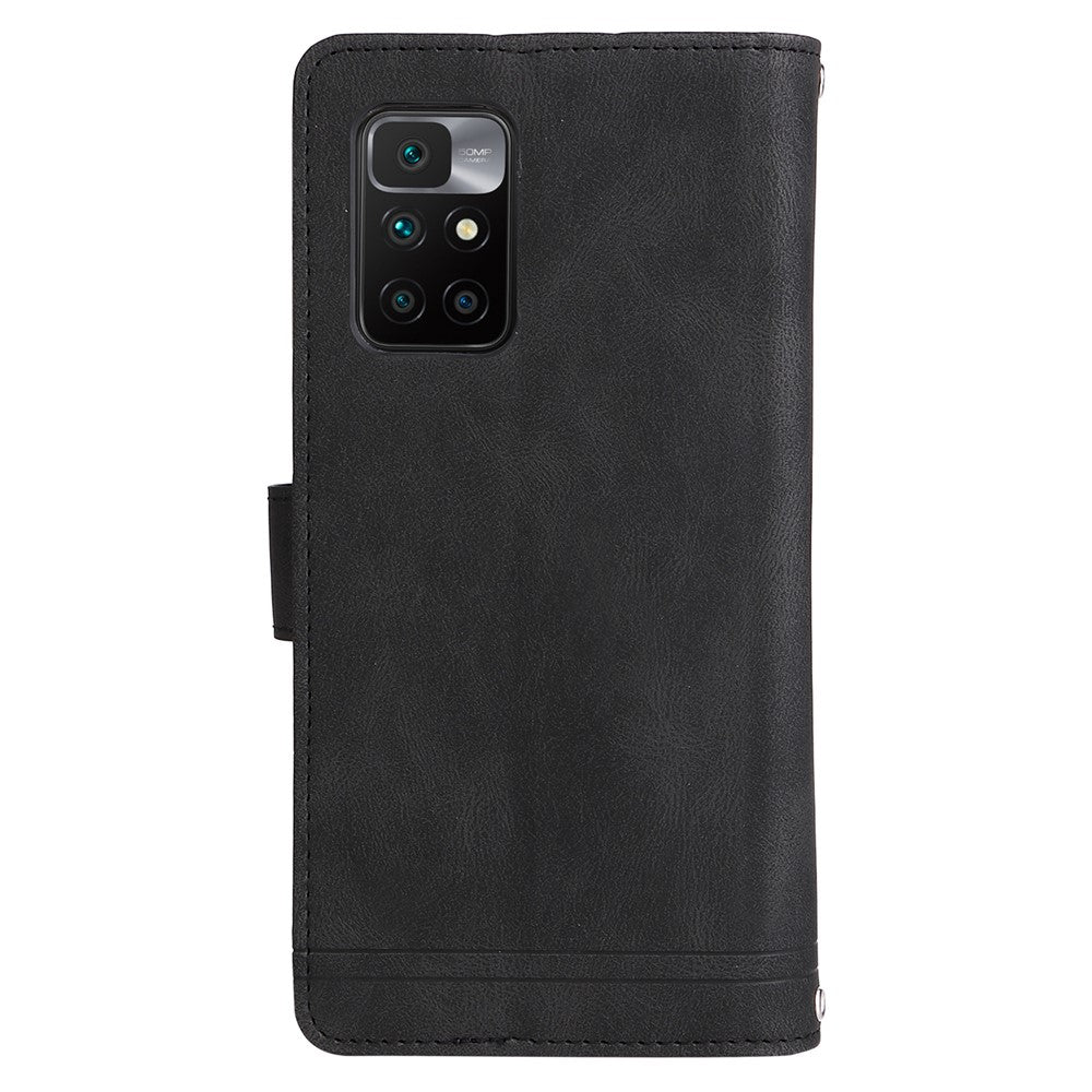 For Xiaomi Redmi Note 11 4G (MediaTek) / Redmi 10 4G (2021) / Redmi 10 2022 4G / 10 Prime PU Leather Phone Case Wallet Stand Protective Cover