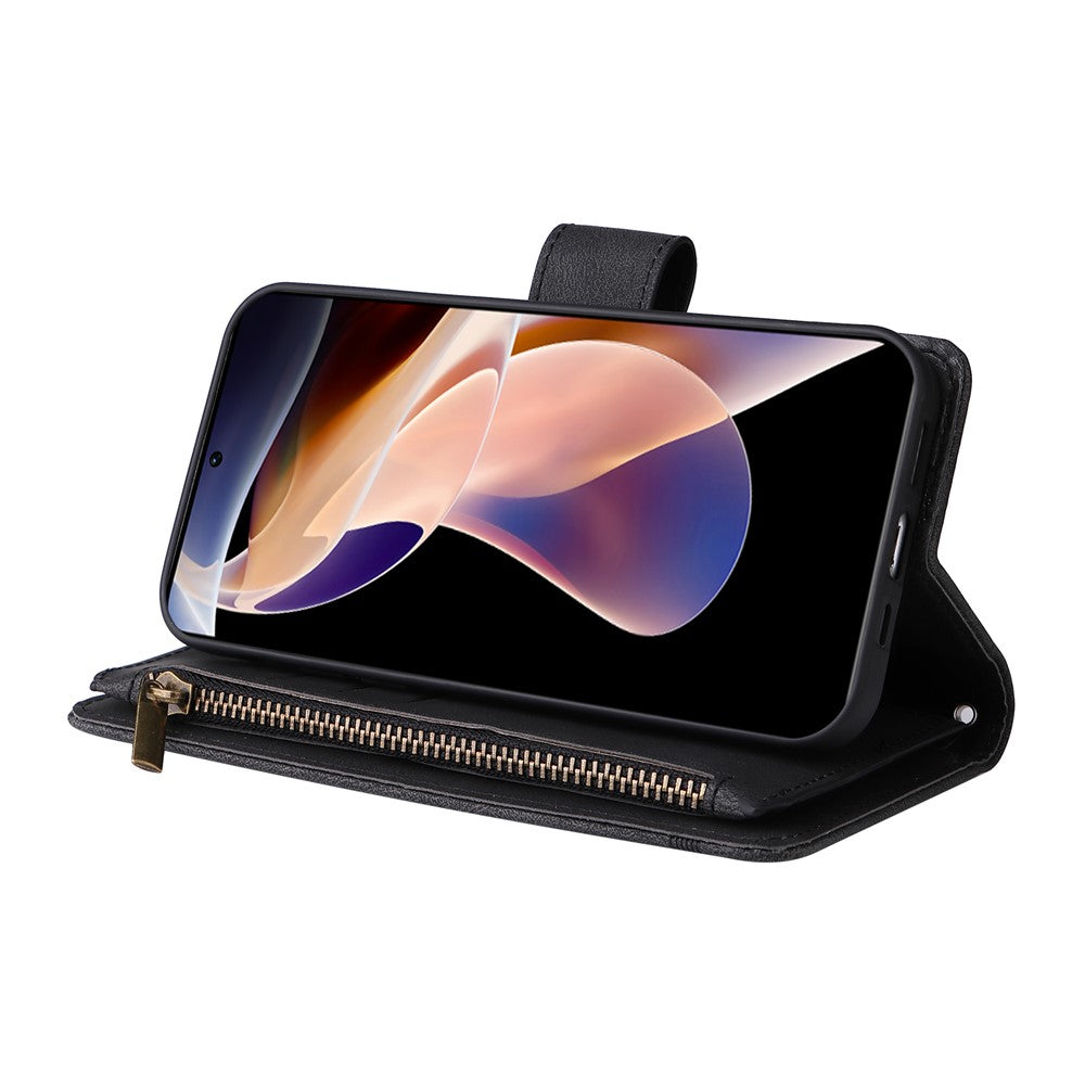 For Xiaomi Redmi Note 11 Pro 5G (China) (MediaTek) / Note 11 Pro+ 5G Zipper Pocket Wallet Case PU Leather Stand Phone Cover