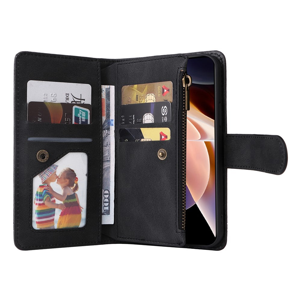 For Xiaomi Redmi Note 11 Pro 5G (China) (MediaTek) / Note 11 Pro+ 5G Zipper Pocket Wallet Case PU Leather Stand Phone Cover