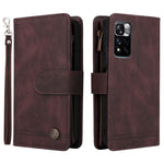 For Xiaomi Redmi Note 11 Pro 5G (China) (MediaTek) / Note 11 Pro+ 5G Zipper Pocket Wallet Case PU Leather Stand Phone Cover