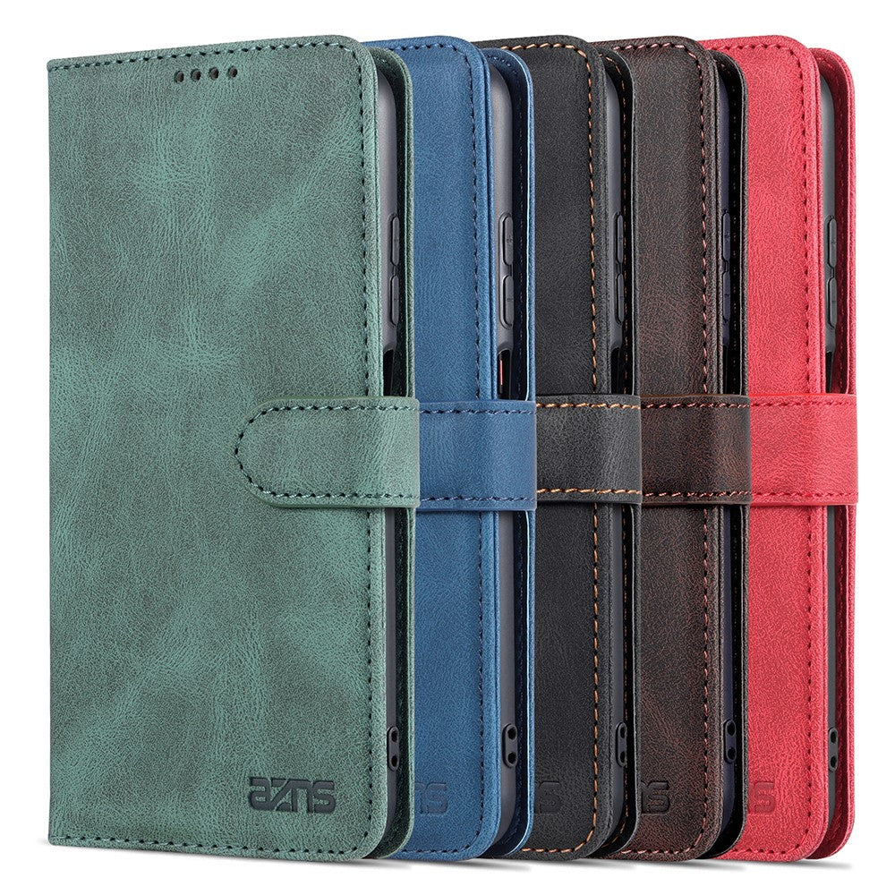 AZNS Leather Case Scratch-resistant Wallet Stand Phone Cover for Xiaomi Poco M3 Pro 4G/5G/Redmi Note 10 5G/Redmi Note 10T 5G