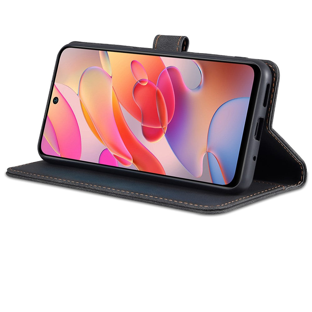 AZNS Leather Case Scratch-resistant Wallet Stand Phone Cover for Xiaomi Poco M3 Pro 4G/5G/Redmi Note 10 5G/Redmi Note 10T 5G