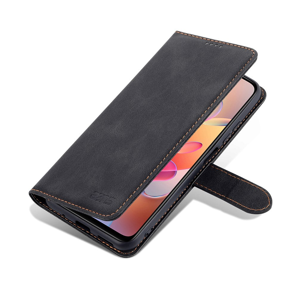 AZNS Leather Case Scratch-resistant Wallet Stand Phone Cover for Xiaomi Poco M3 Pro 4G/5G/Redmi Note 10 5G/Redmi Note 10T 5G