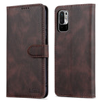 AZNS Leather Case Scratch-resistant Wallet Stand Phone Cover for Xiaomi Poco M3 Pro 4G/5G/Redmi Note 10 5G/Redmi Note 10T 5G