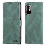 AZNS Leather Case Scratch-resistant Wallet Stand Phone Cover for Xiaomi Poco M3 Pro 4G/5G/Redmi Note 10 5G/Redmi Note 10T 5G