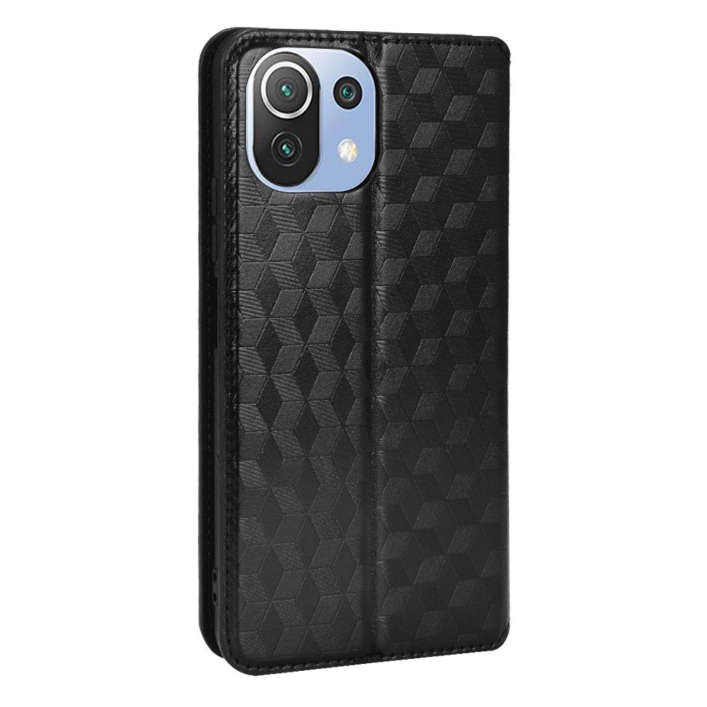 Magnetiskt, automatiskt stängande, PU-läderfodral med stativ, plånbok för Xiaomi 11 Lite 5G NE/Mi 11 Lite 4G/5G