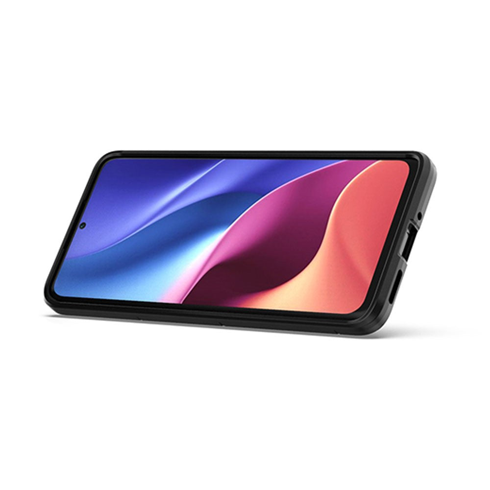 Hybrid Hårt PC Mjukt TPU Dubbelskyddande Fallskyddsskal med Ringhållare Stöd för Xiaomi 12 5G/12X 5G/12S 5G