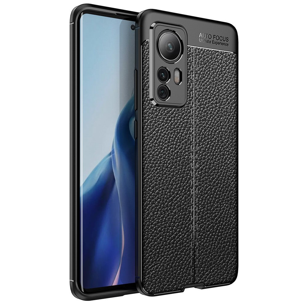 Litchi Texture Soft TPU Slim Shockproof Anti-Fingerprint Protective Phone Case for Xiaomi 12 5G/12X 5G/12S 5G