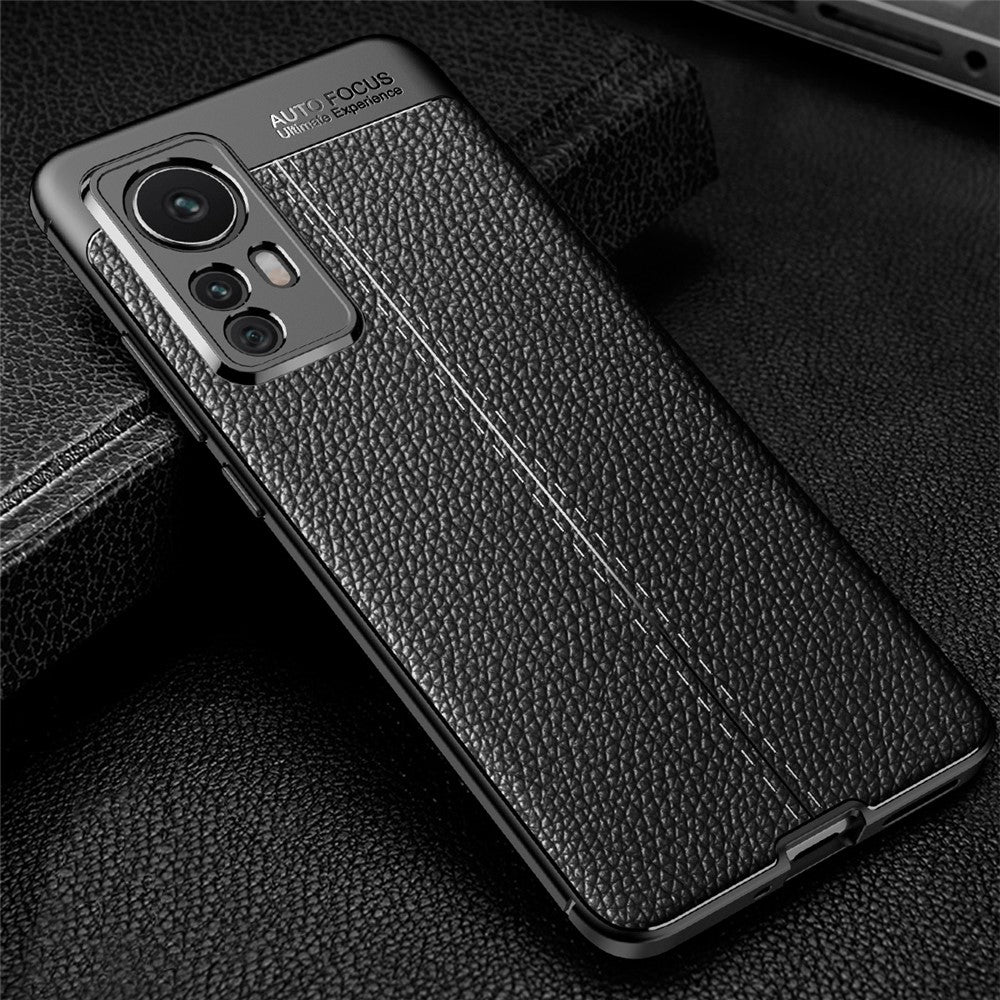 Litchi Texture Soft TPU Slim Shockproof Anti-Fingerprint Protective Phone Case for Xiaomi 12 5G/12X 5G/12S 5G