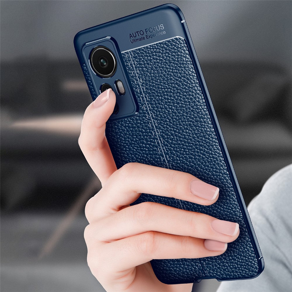 Litchi Texture Soft TPU Slim Shockproof Anti-Fingerprint Protective Phone Case for Xiaomi 12 5G/12X 5G/12S 5G