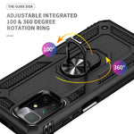 Heavy Duty Soft Flexible TPU Hard PC Anti-Slip Protective Phone Case with Ring Car Mount Kickstand for Xiaomi Redmi Note 11 4G (MediaTek)/Redmi 10 4G (2021)/Redmi 10 2022 4G