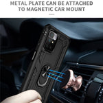 Heavy Duty Soft Flexible TPU Hard PC Anti-Slip Protective Phone Case with Ring Car Mount Kickstand for Xiaomi Redmi Note 11 4G (MediaTek)/Redmi 10 4G (2021)/Redmi 10 2022 4G