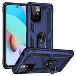 Heavy Duty Soft Flexible TPU Hard PC Anti-Slip Protective Phone Case with Ring Car Mount Kickstand for Xiaomi Redmi Note 11 4G (MediaTek)/Redmi 10 4G (2021)/Redmi 10 2022 4G