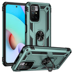 Heavy Duty Soft Flexible TPU Hard PC Anti-Slip Protective Phone Case with Ring Car Mount Kickstand for Xiaomi Redmi Note 11 4G (MediaTek)/Redmi 10 4G (2021)/Redmi 10 2022 4G