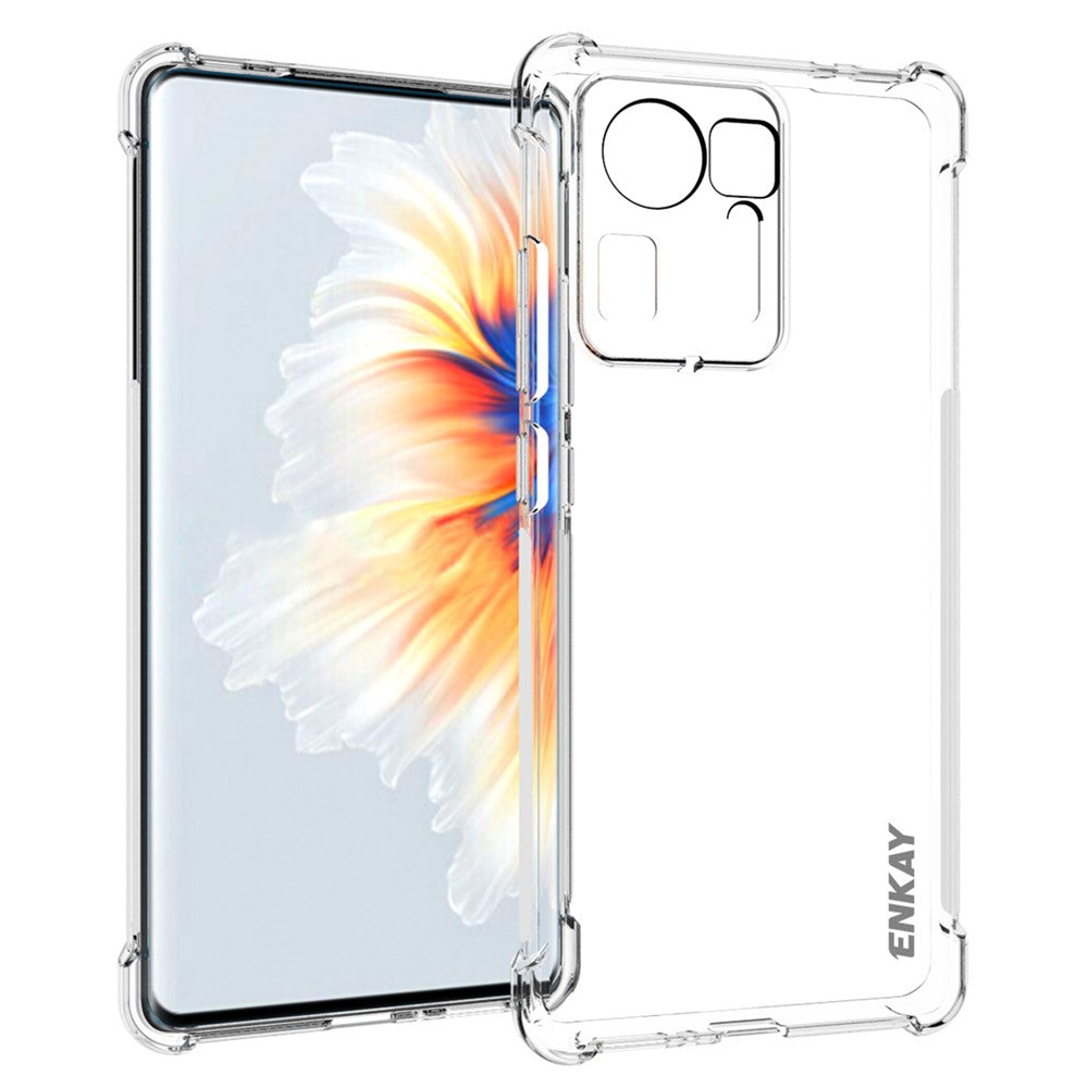 ENKAY HAT PRINCE Anti-slip Side Edge Thickened Corners Transparent TPU Phone Case for Xiaomi Mix 4