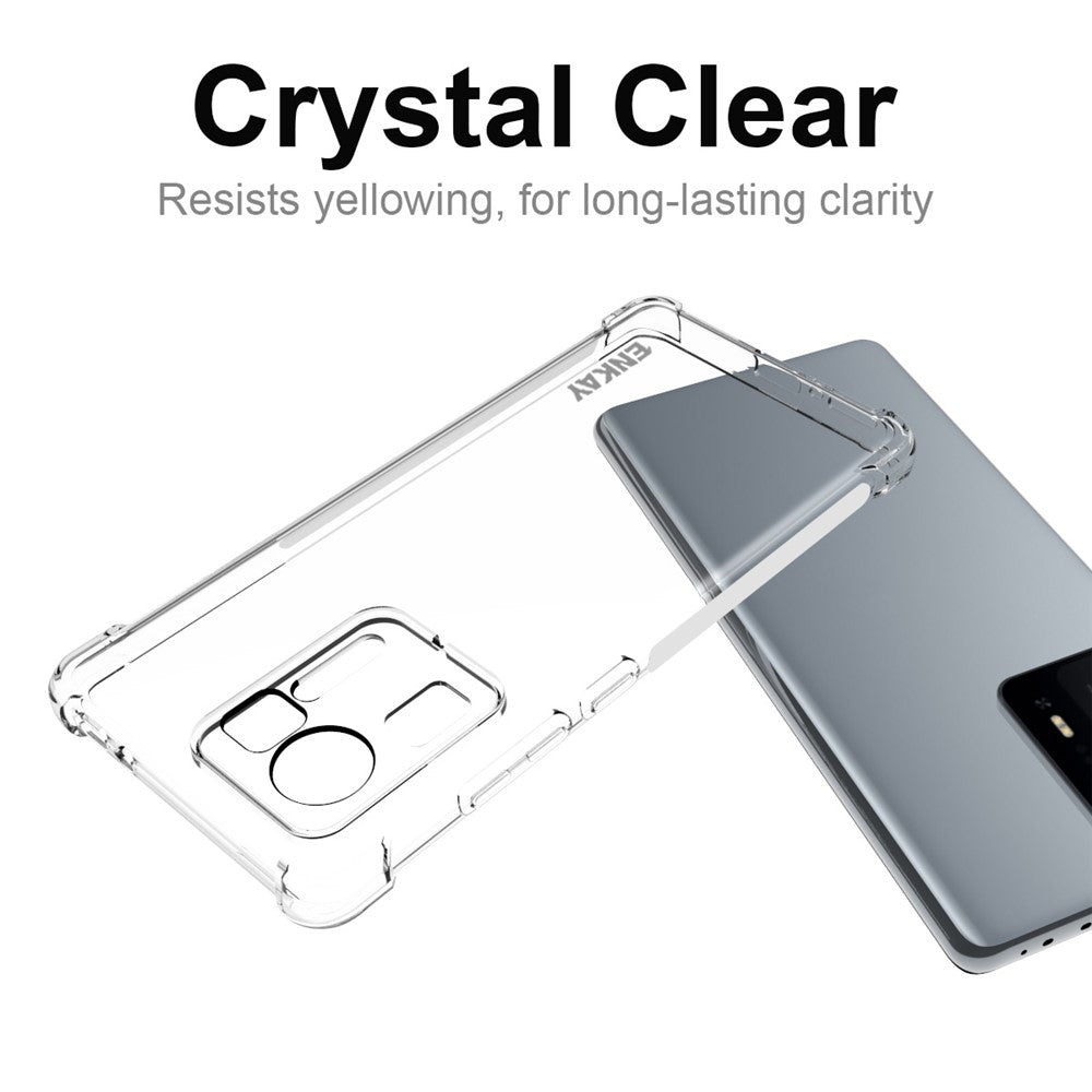 ENKAY HAT PRINCE Anti-slip Side Edge Thickened Corners Transparent TPU Phone Case for Xiaomi Mix 4