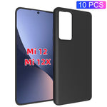 10 stk./pakke ridsefast dobbeltsidet mat mobilcover til Xiaomi 12 5G/12X 5G/12S 5G