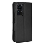 Fuld beskyttelse Litchi-tekstureret PU-læder med magnetisk lukning Pungcover med stativ TPU-stødsikkert flipcover til Xiaomi 12 5G/12X 5G/12S 5G