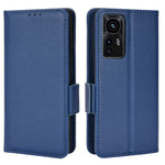 Fuld beskyttelse Litchi-tekstureret PU-læder med magnetisk lukning Pungcover med stativ TPU-stødsikkert flipcover til Xiaomi 12 5G/12X 5G/12S 5G