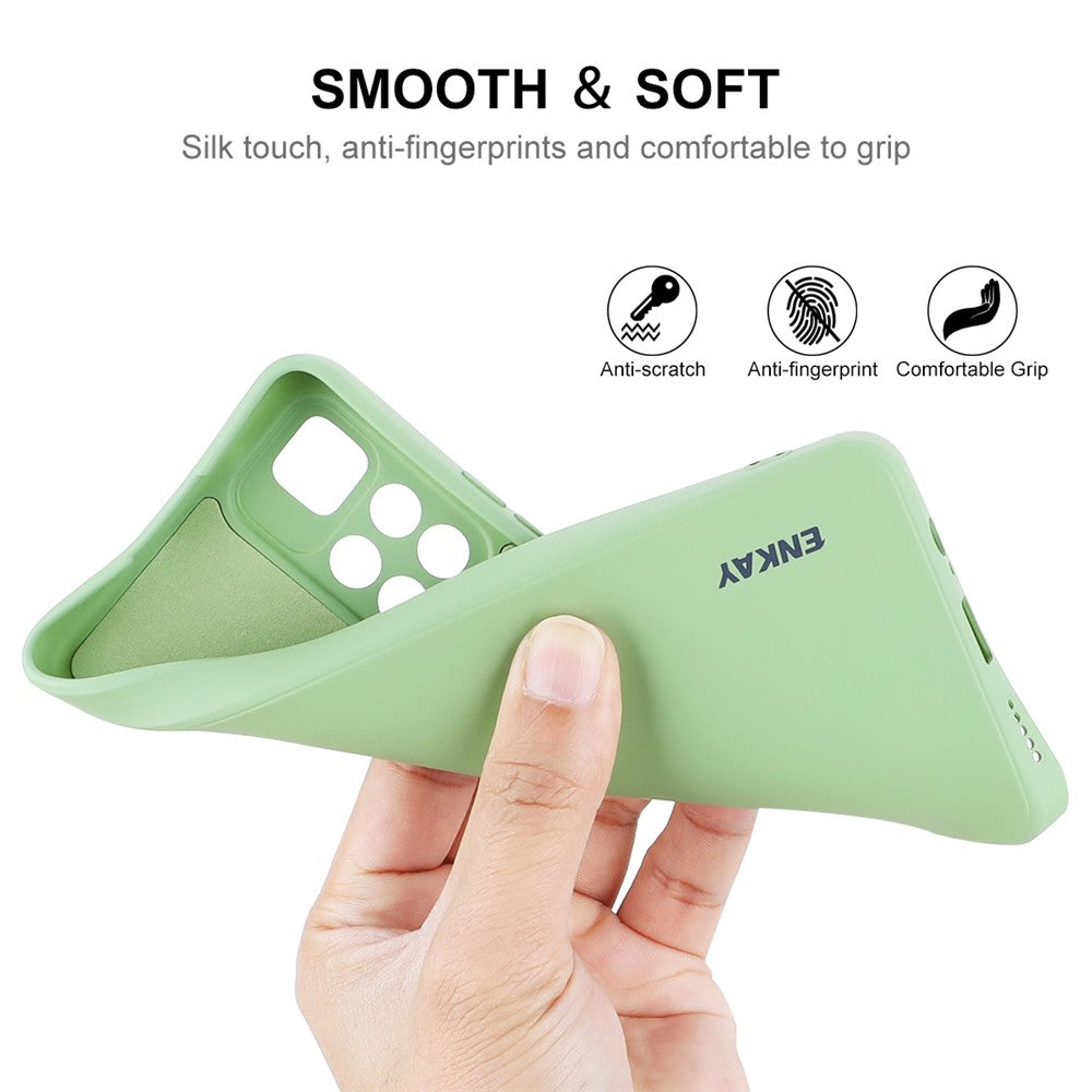 ENKAY HAT PRINCE Reptåligt mjukt flytande silikonskal med precisa utskärningar för Xiaomi Redmi Note 11 5G (Kina) (MediaTek)/Note 11S 5G/Note 11T 5G