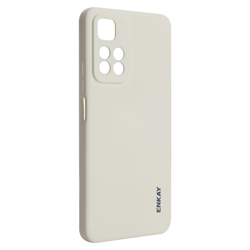 ENKAY HAT PRINCE ensfarvet silikonecover med lige kant og præcise udskæringer, stødsikkert mobilcover til Xiaomi Redmi Note 11 Pro 5G (Kina) (MediaTek)/Note 11 Pro+ 5G