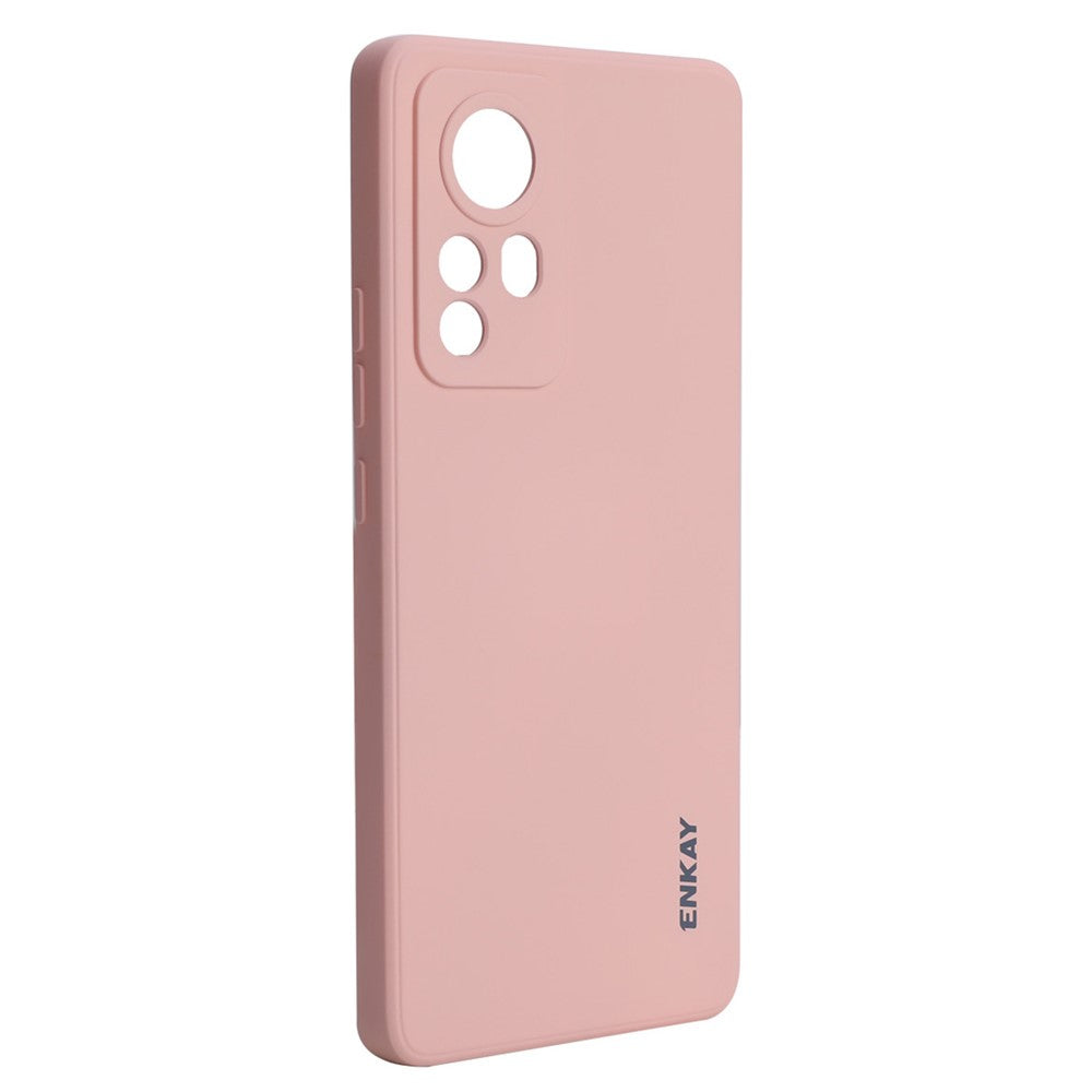 ENKAY HAT PRINCE Reptåligt, precist utskuret hål, flytande silikonmobilskal för Xiaomi 12 5G/12X 5G/12S 5G