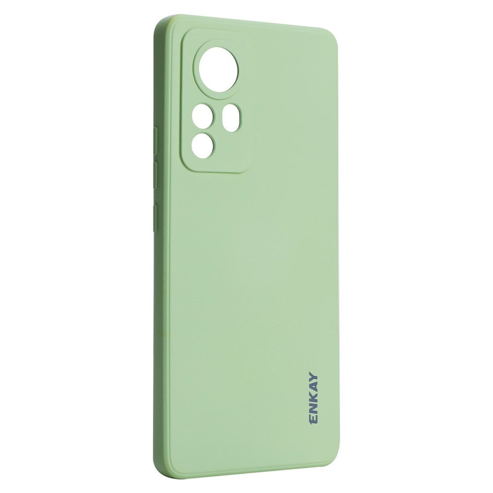 ENKAY HAT PRINCE til Xiaomi 12 Pro 5G / 12S Pro 5G / 12 Pro (Dimensity) 5G, ensfarvet med lige kant, faldsikkert flydende silikone-mobilcover med præcise udskæringer og ultratyndt design