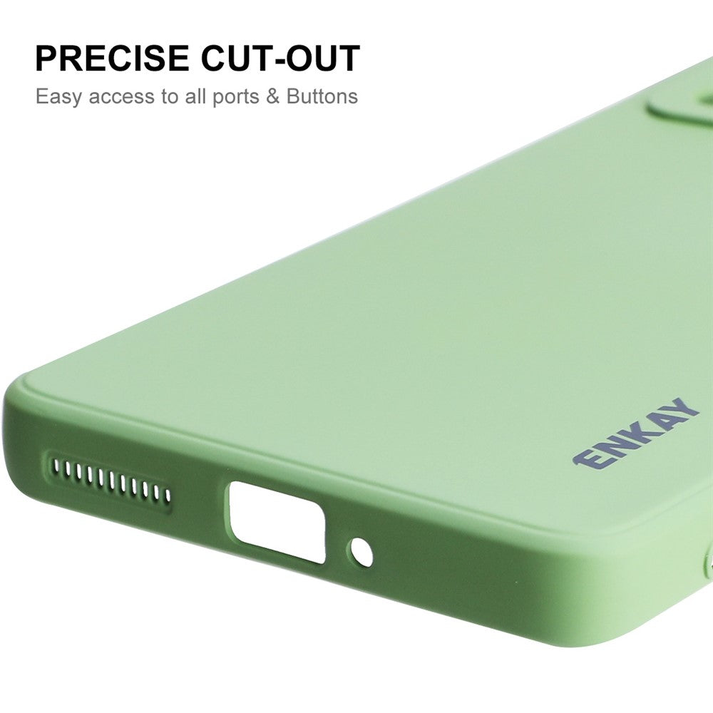 ENKAY HAT PRINCE til Xiaomi 12 Pro 5G / 12S Pro 5G / 12 Pro (Dimensity) 5G, ensfarvet med lige kant, faldsikkert flydende silikone-mobilcover med præcise udskæringer og ultratyndt design