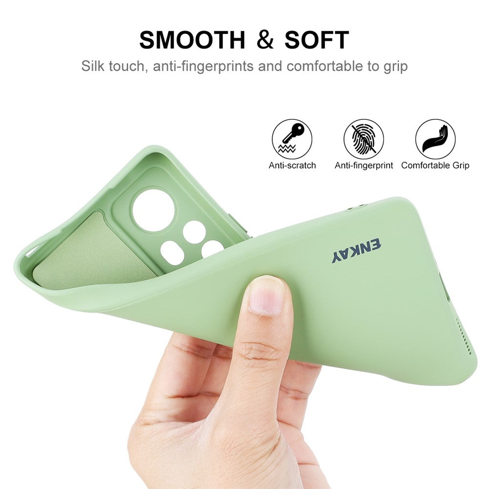 ENKAY HAT PRINCE til Xiaomi 12 Pro 5G / 12S Pro 5G / 12 Pro (Dimensity) 5G, ensfarvet med lige kant, faldsikkert flydende silikone-mobilcover med præcise udskæringer og ultratyndt design
